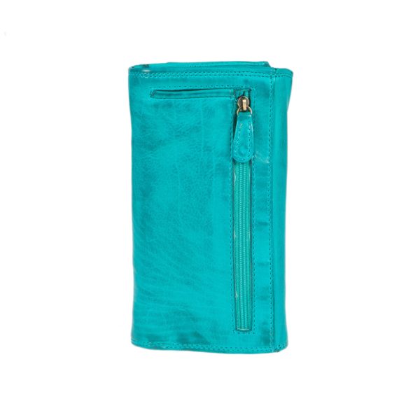 WS-200TURQUOISE (2) - Γυναικείο δερμάτινο πορτοφόλι
