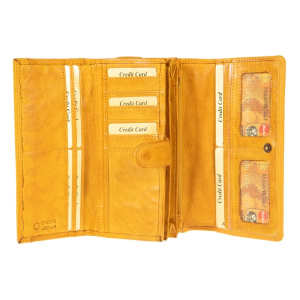 WS-200YELLOW (4) - Γυναικείο δερμάτινο πορτοφόλι