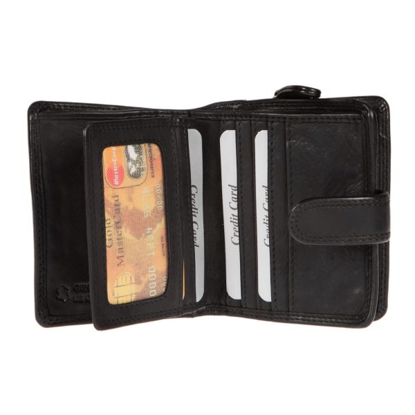 WS-2903BLACK (2) - Γυναικείο δερμάτινο πορτοφόλι