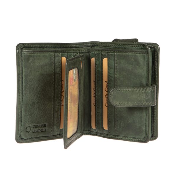 WS-2903GREEN (2) - Γυναικείο δερμάτινο πορτοφόλι