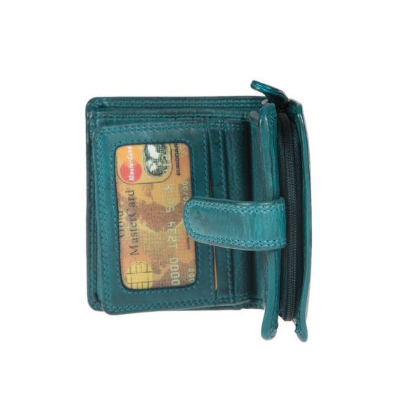 WS-2903PETROL (3) - Γυναικείο δερμάτινο πορτοφόλι