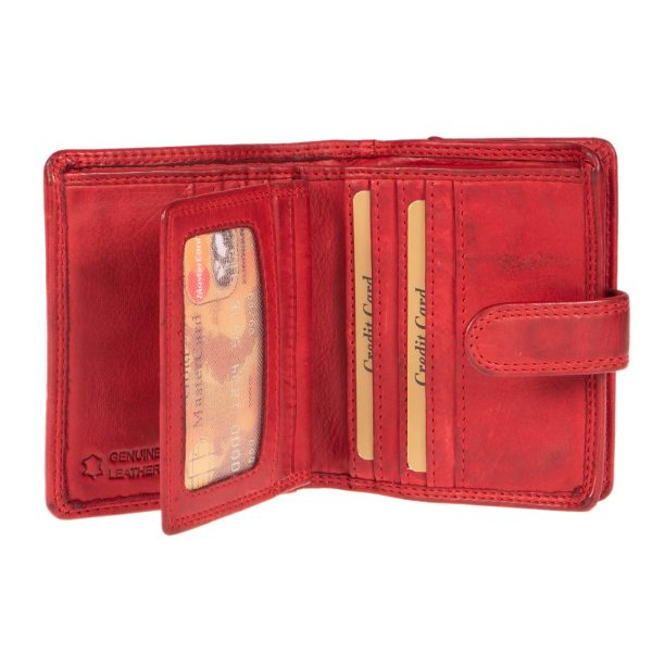 WS-2903RED (2) - Γυναικείο δερμάτινο πορτοφόλι