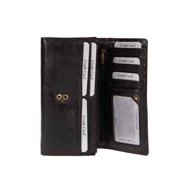 WS-1883BLACK (3) - Γυναικείο δερμάτινο πορτοφόλι