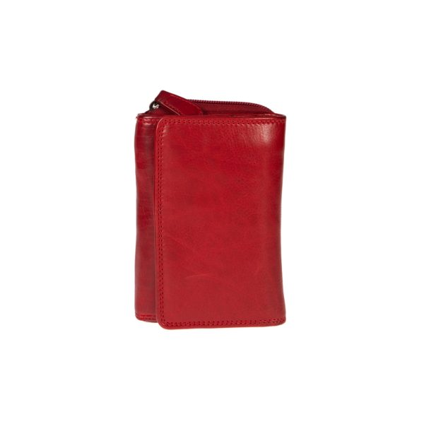 WS-40RED (1) - Δερμάτινο γυναικείο πορτοφόλι πλυμένο