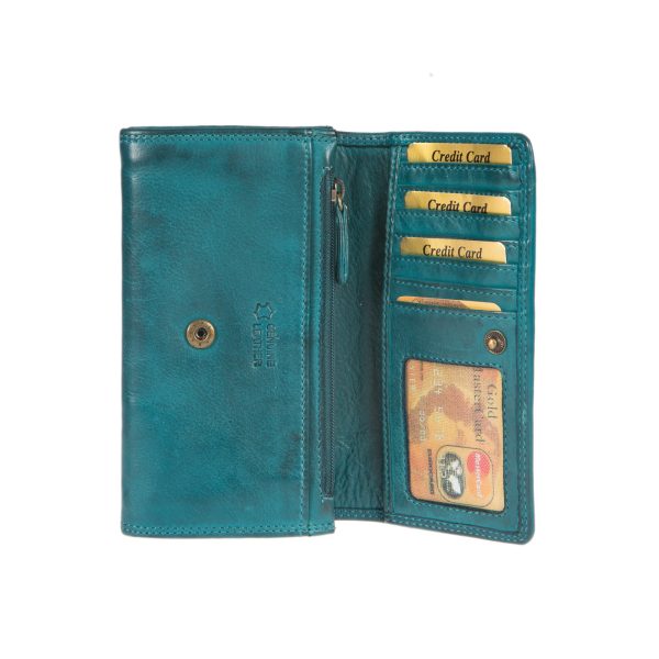 WS-482PETROL (3) - Γυναικείο δερμάτινο πορτοφόλι