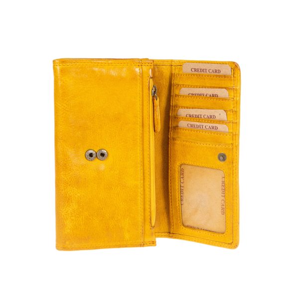 WS-482YELLOW (3) - Γυναικείο δερμάτινο πορτοφόλι