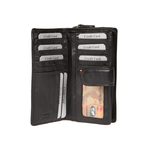 WS-7148BLACK (2) - Γυναικείο δερμάτινο πορτοφόλι