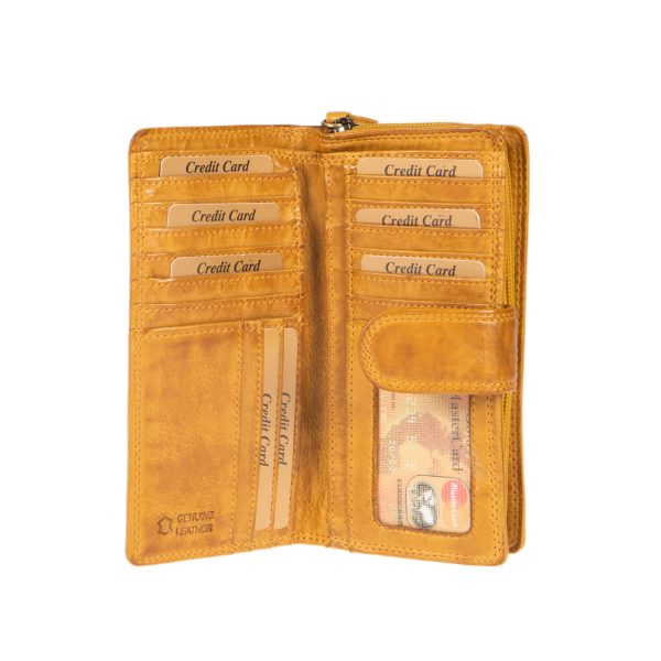 WS-7148YELLOW (2) - Γυναικείο δερμάτινο πορτοφόλι