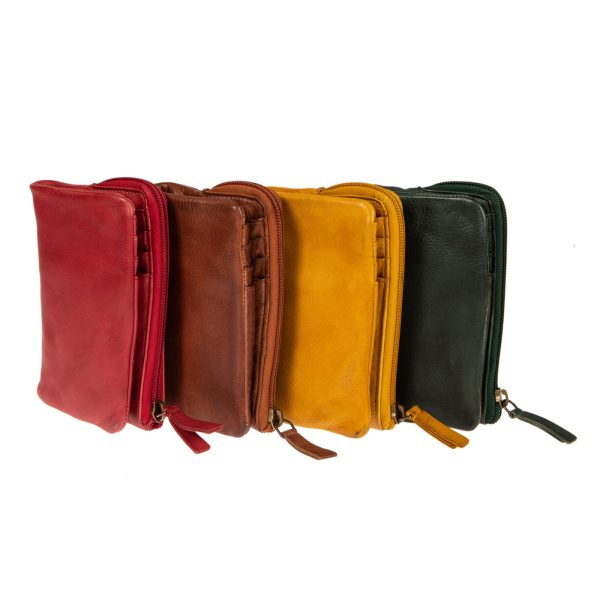 WS-91582 (2) - Δερμάτινο γυναικείο πορτοφόλι πλυμένο