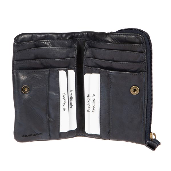 WS-91582BLUE (2) - Δερμάτινο γυναικείο πορτοφόλι πλυμένο