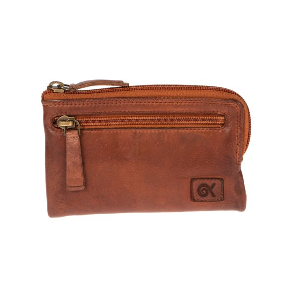 WS-91582TAN (1) - Δερμάτινο γυναικείο πορτοφόλι πλυμένο