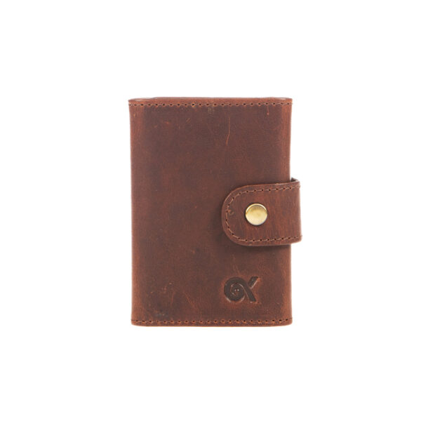 604V (1) - Πορτοφόλι vintage με μηχανισμό καρτών