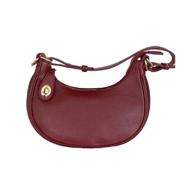 DE-1879 BORDAUX (1) - Δερμάτινο τσαντάκι ώμου