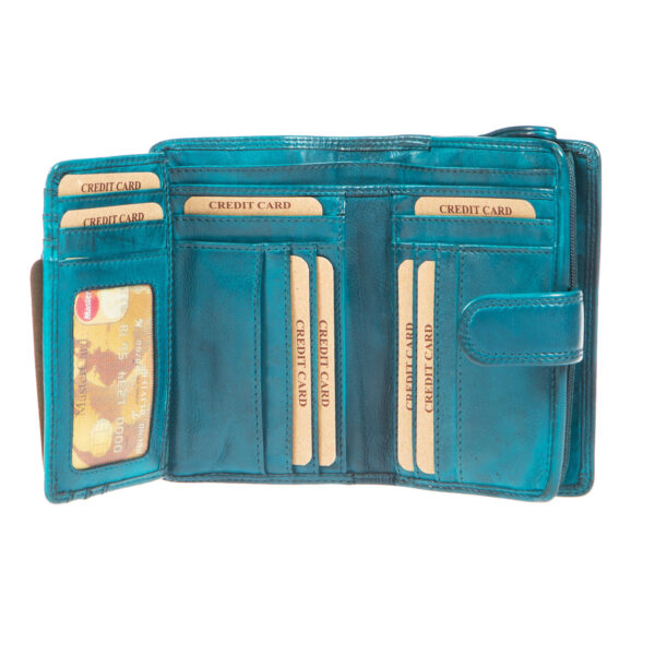 WS-3108PETROL (3) - Γυναικείο δερμάτινο πορτοφόλι