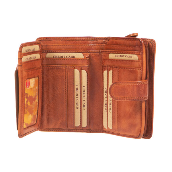 WS-3108TAN (3) - Γυναικείο δερμάτινο πορτοφόλι