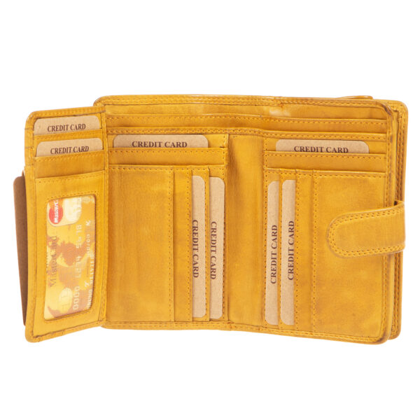 WS-3108YELLOW (3) - Γυναικείο δερμάτινο πορτοφόλι