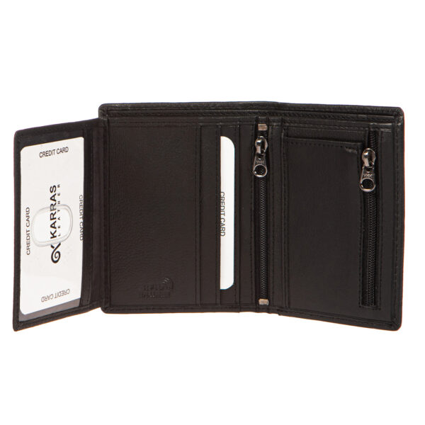 7017BLACK (3) - Δερμάτινο πορτοφόλι κεριού