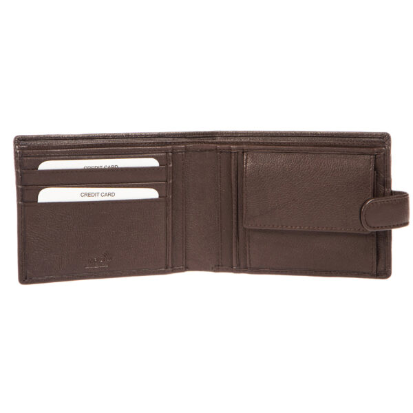 893BROWN (2) - Δερμάτινο πορτοφόλι μεγέθους ταυτότητας