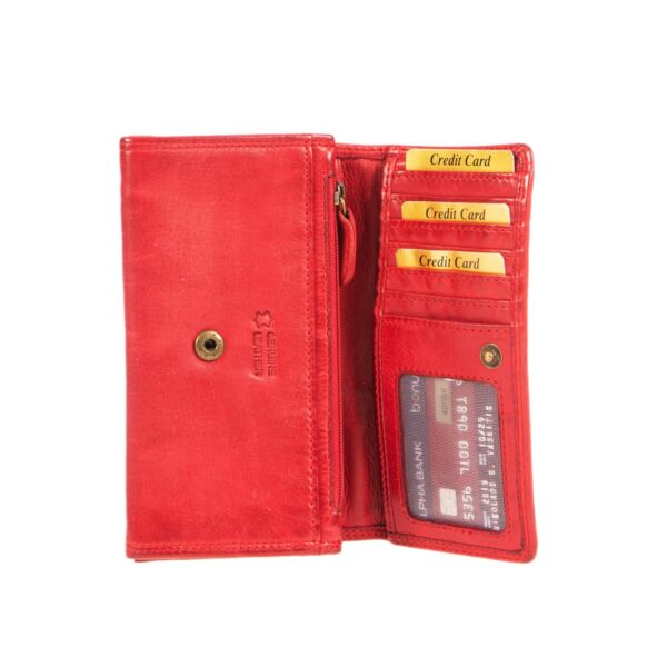 WS-482RED (3) - Γυναικείο δερμάτινο πορτοφόλι