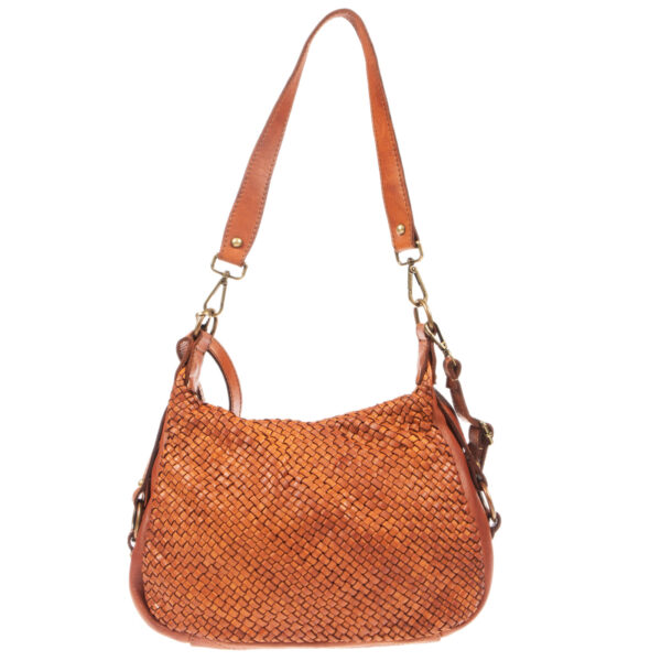 DE-6600 TAN (1) - Δερμάτινη τσάντα χιαστί