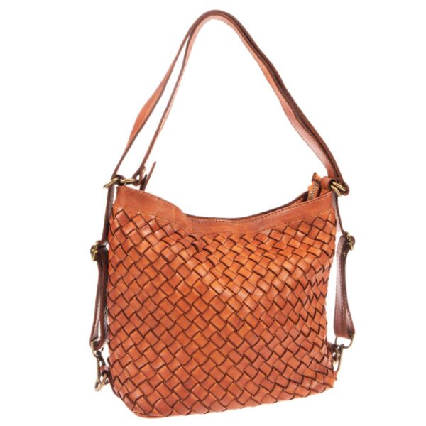 DE-6610 TAN (2) - Δερμάτινη τσάντα ώμου