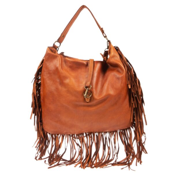 DE-6700 TAN (1) - Δερμάτινη τσάντα ώμου