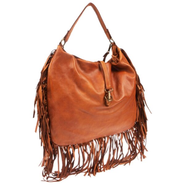 DE-6700 TAN (2) - Δερμάτινη τσάντα ώμου