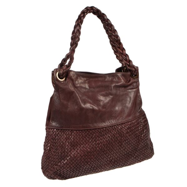 DE-6710 BORDEAUX (3) - Δερμάτινη τσάντα ώμου
