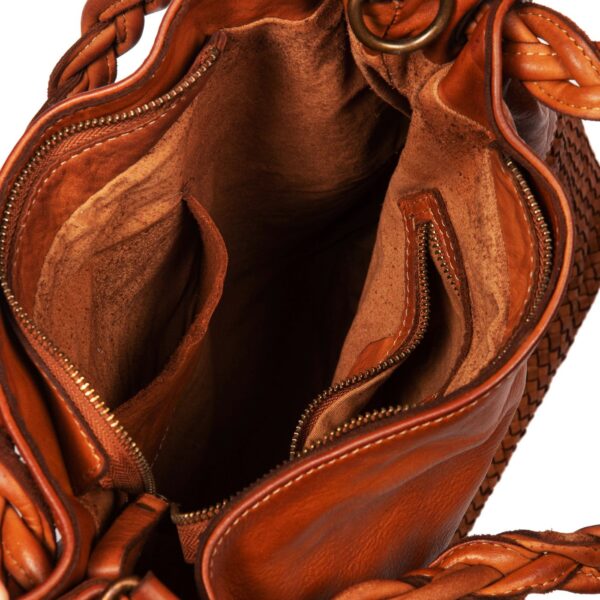 DE-6710 TAN (4) - Δερμάτινη τσάντα ώμου