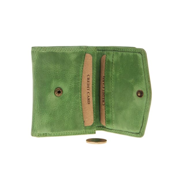 WS-10366GREEN (2) - Γυναικείο δερμάτινο πορτοφόλι