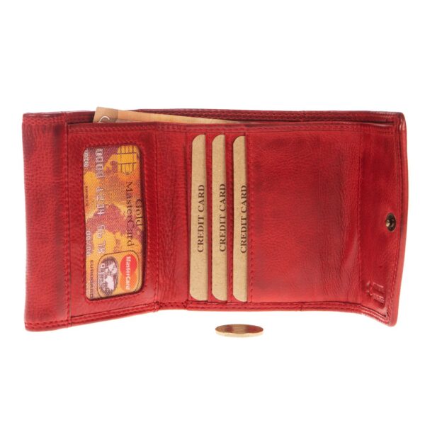 WS-10366RED (3) - Γυναικείο δερμάτινο πορτοφόλι
