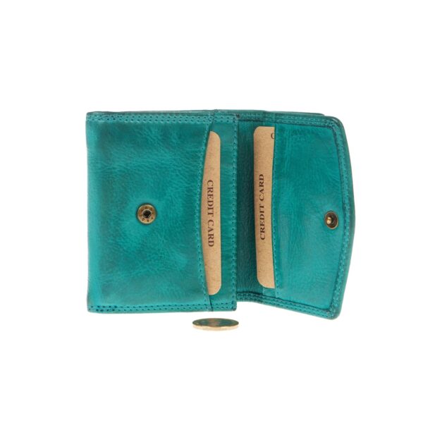 WS-10366TURQ (2) - Γυναικείο δερμάτινο πορτοφόλι