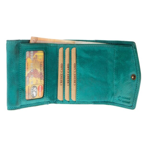 WS-10366TURQ (3) - Γυναικείο δερμάτινο πορτοφόλι