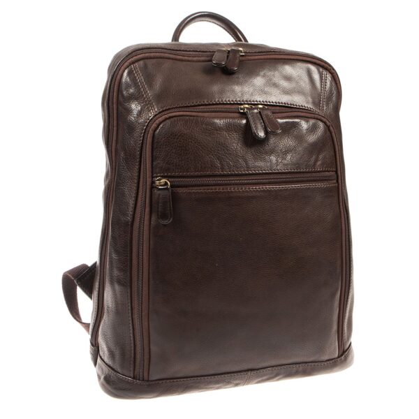 WS-12319 BROWN (2) - Δερμάτινο σακίδιο