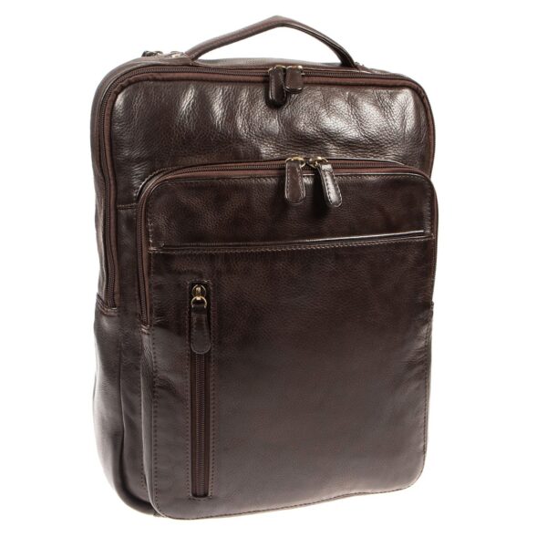 WS-14720 BROWN (2) - Δερμάτινο σακίδιο