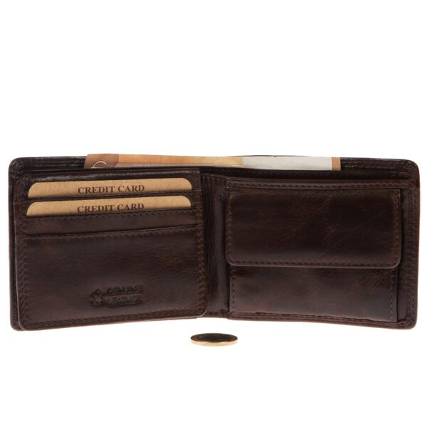 WS-2101BROWN (2) - Ανδρικό δερμάτινο πορτοφόλι