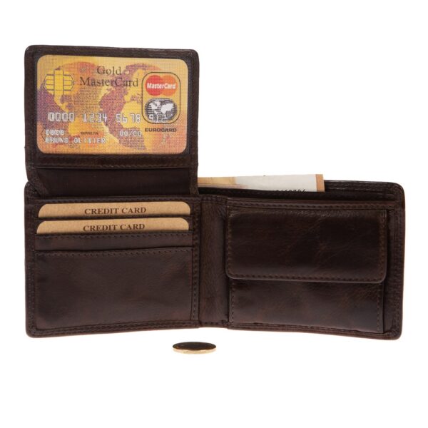 WS-2101BROWN (3) - Ανδρικό δερμάτινο πορτοφόλι