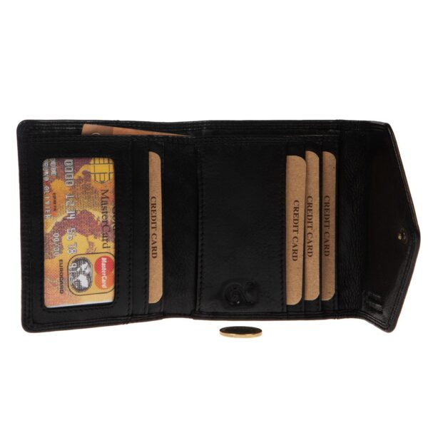 WS-3096BLACK (3) - Γυναικείο δερμάτινο πορτοφόλι