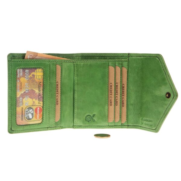 WS-3096GREEN (3) - Γυναικείο δερμάτινο πορτοφόλι